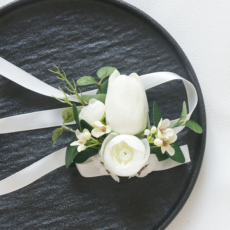 Tulip and Camellia Event Wrist Corsage