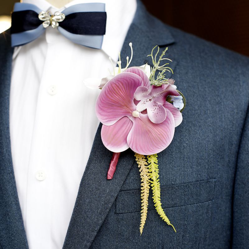 Pink Orchid Event Boutonnière