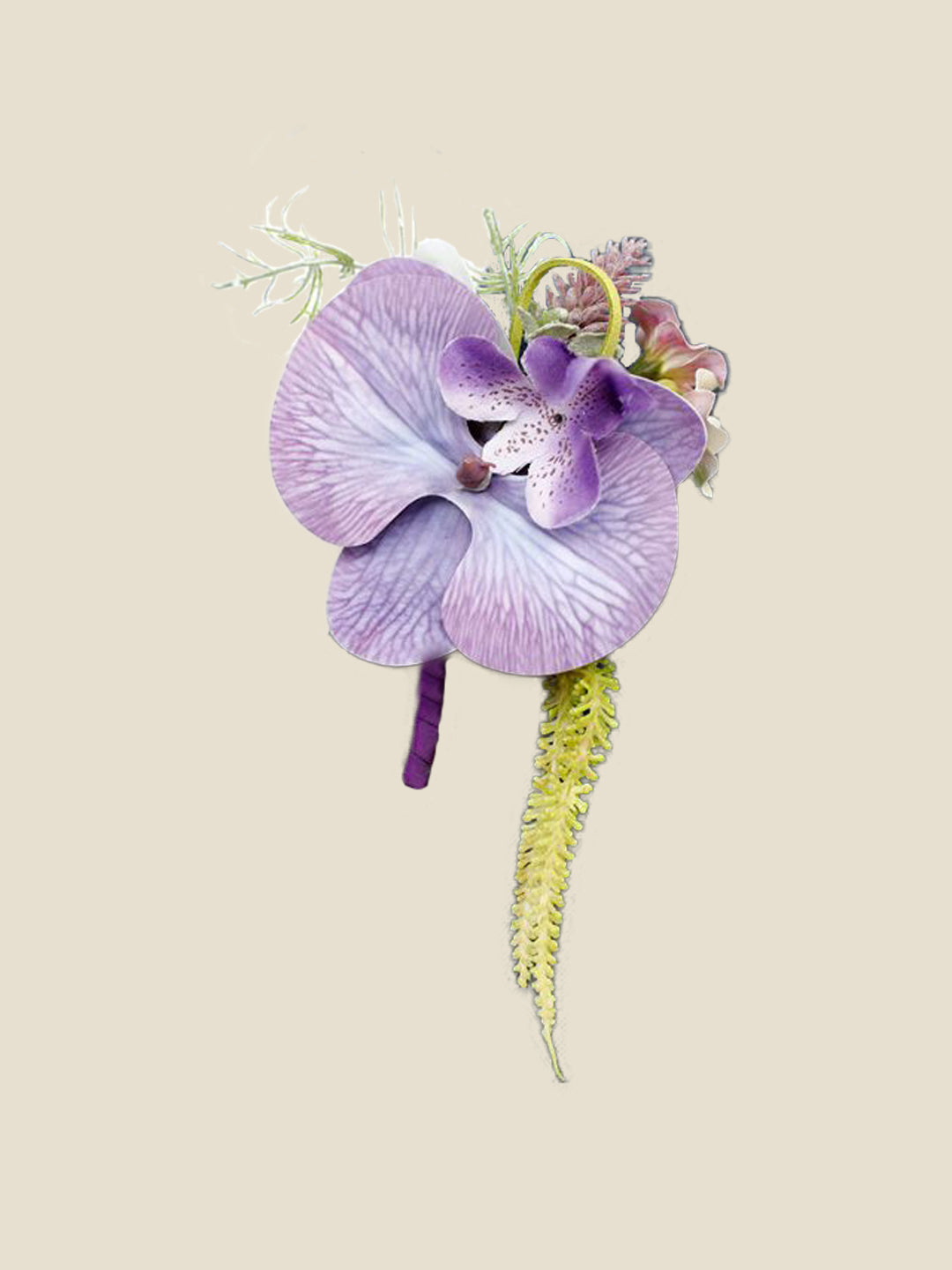 Purple Orchid Event Boutonnière