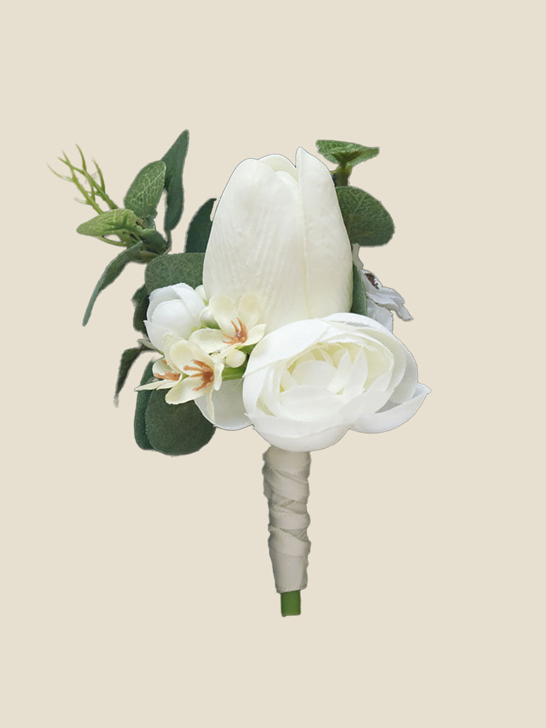 Tulip and Camellia Event Boutonnière